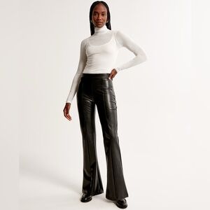 Abercrombie and Fitch Vegan Leather Flare Pant